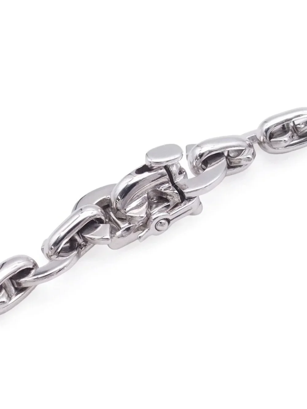 Chanel Charm Bracelet White Gold 18K Coco C Logo Link